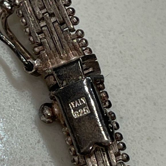 Vintage herringbone V Italy 925 necklace - Picture 8 of 8